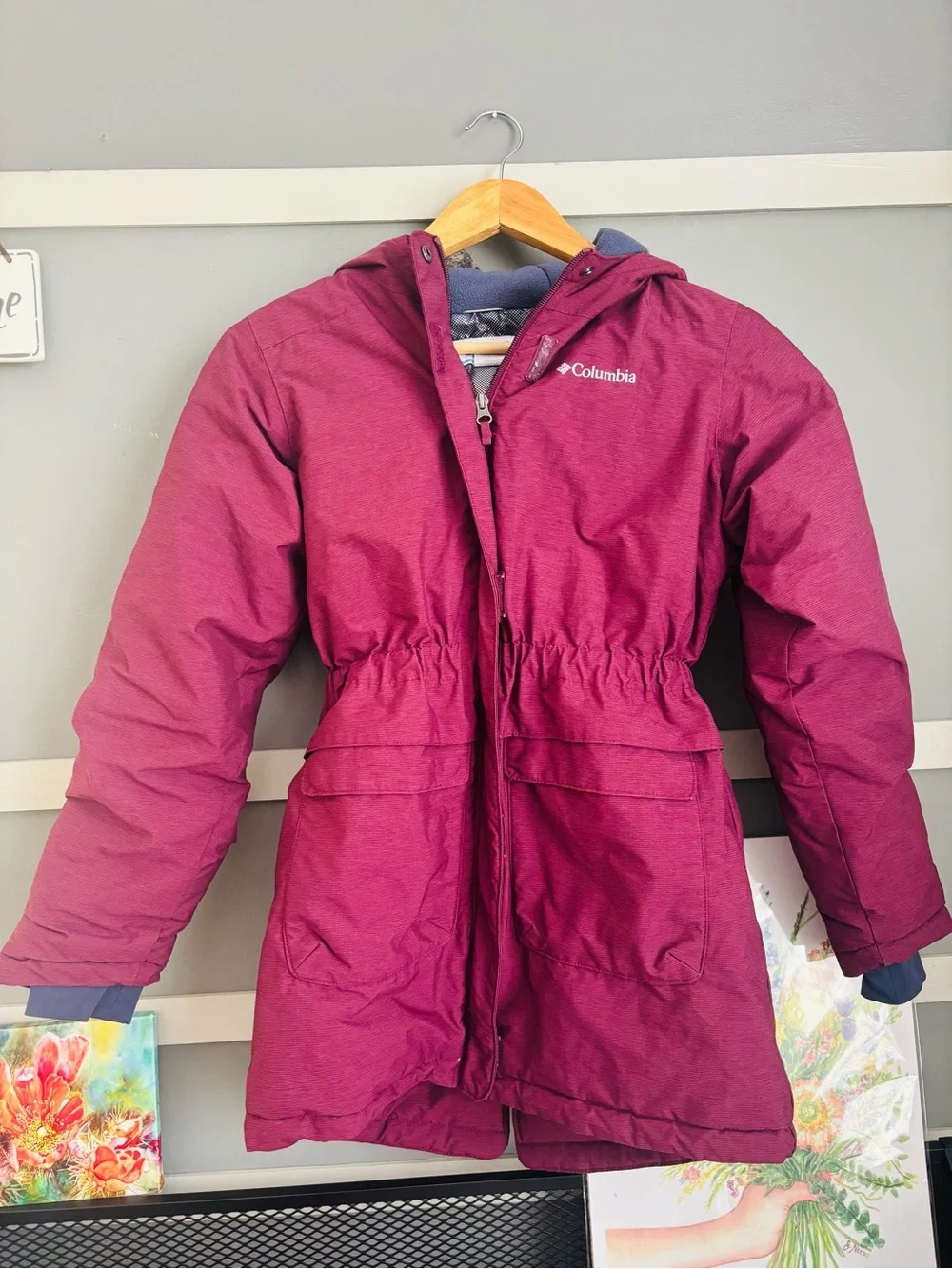 Columbia Insulated Hooded Winter Coat - Berry